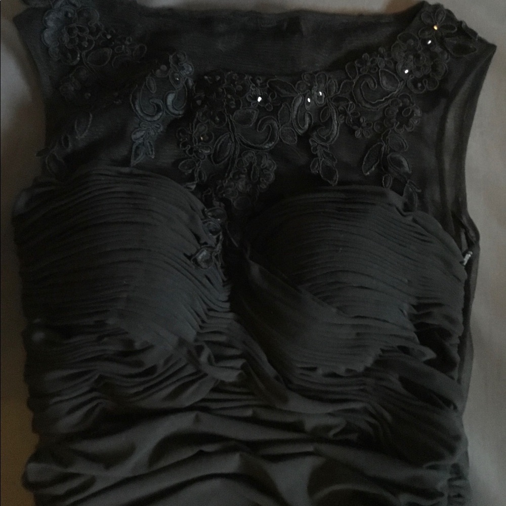 Black Alyce ruching dress